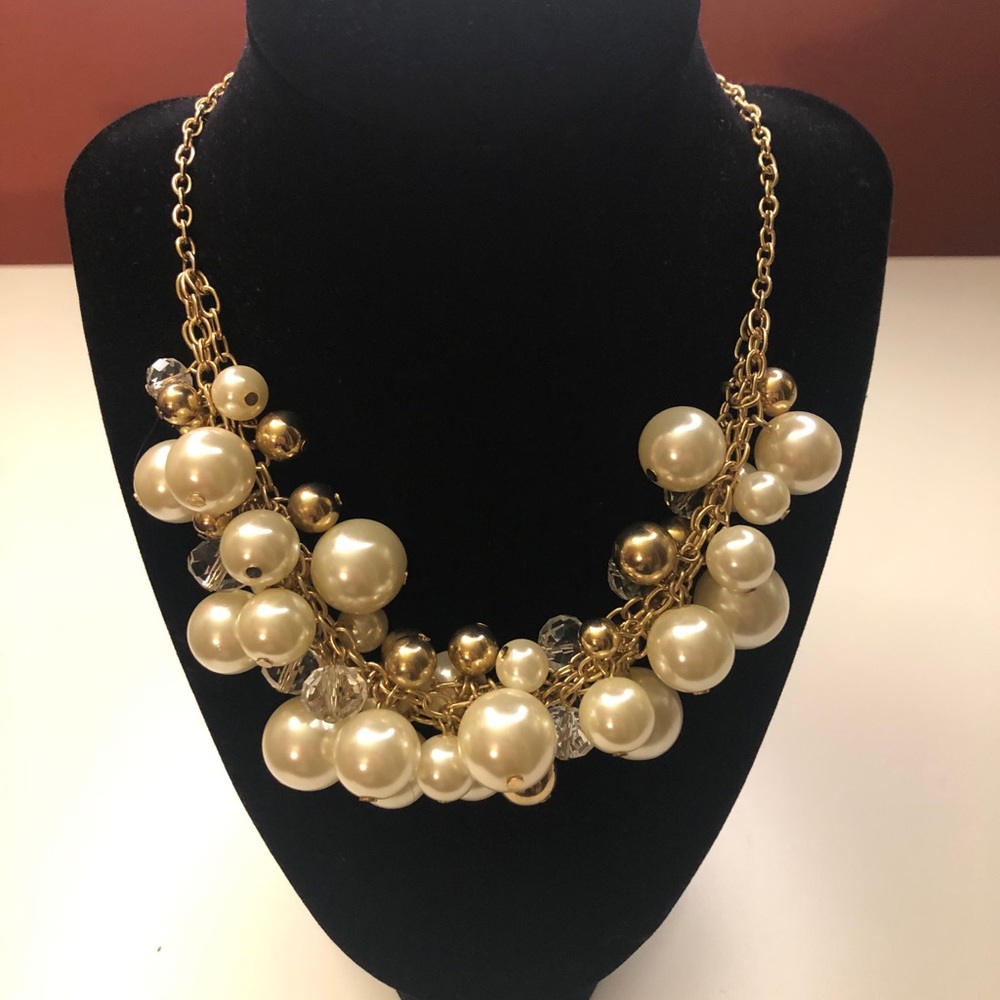 Pearl Statement Peace Necklace